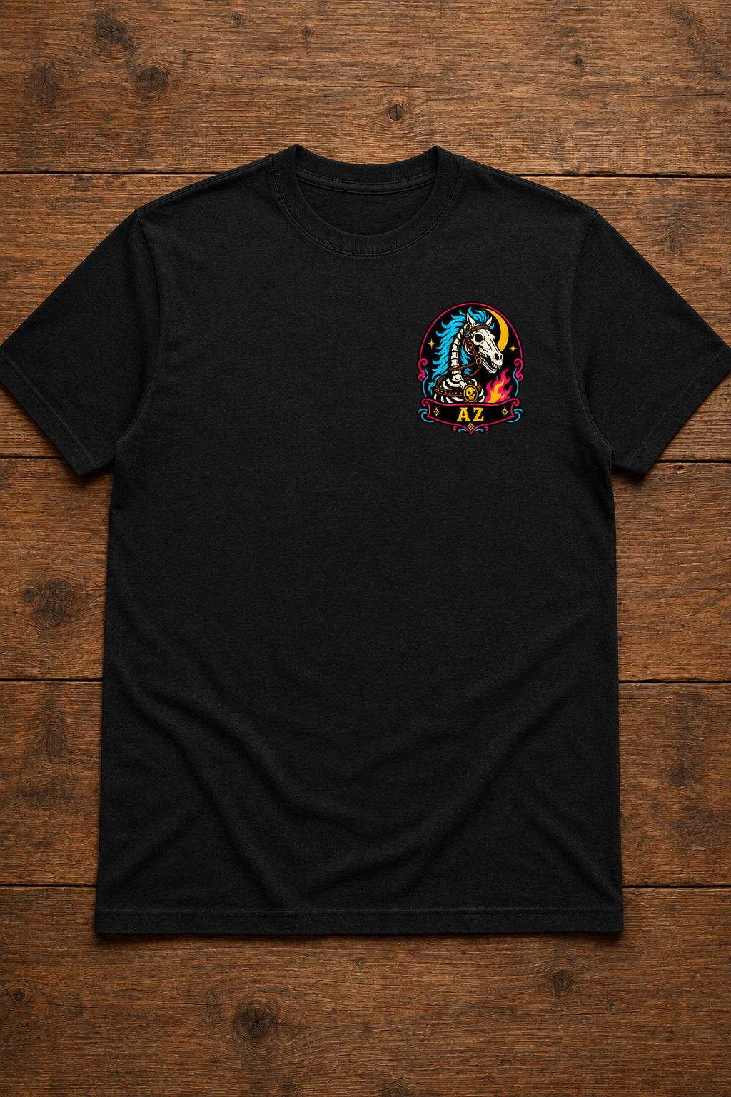 Midnight Outlaw Arizona Skeleton Rider T-Shirt