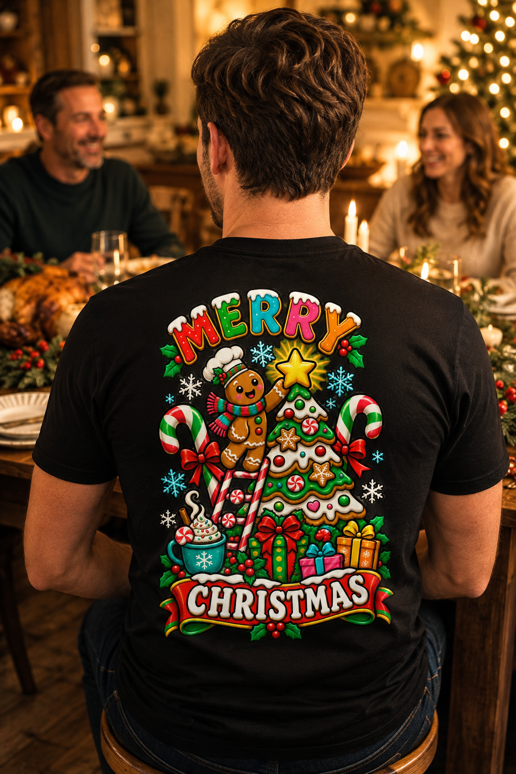 Merry Christmas Gingerbread Holiday T-Shirt