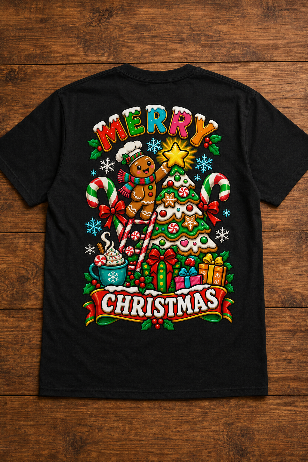 Merry Christmas Gingerbread Holiday T-Shirt