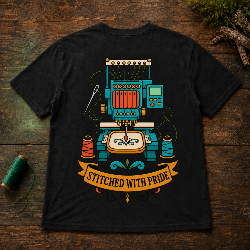 Stitched With Pride Embroidery T-Shirt